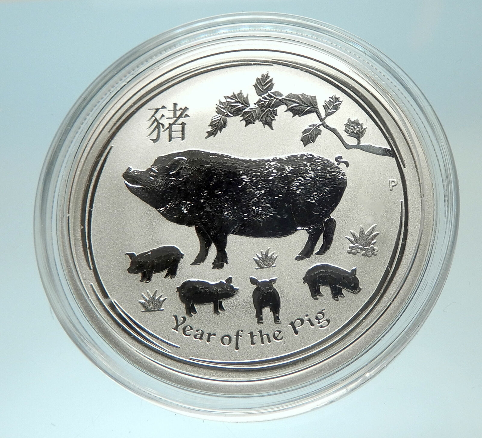 2019 AUSTRALIA Elizabeth II Chinese Zodiac Pig Genuine Silver 50 Ct Coin i76596