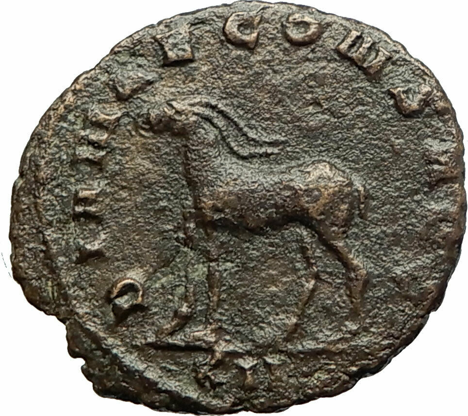 GALLIENUS Genuine 267AD Rome Authentic Ancient Roman Coin w ANTELOPE i77188