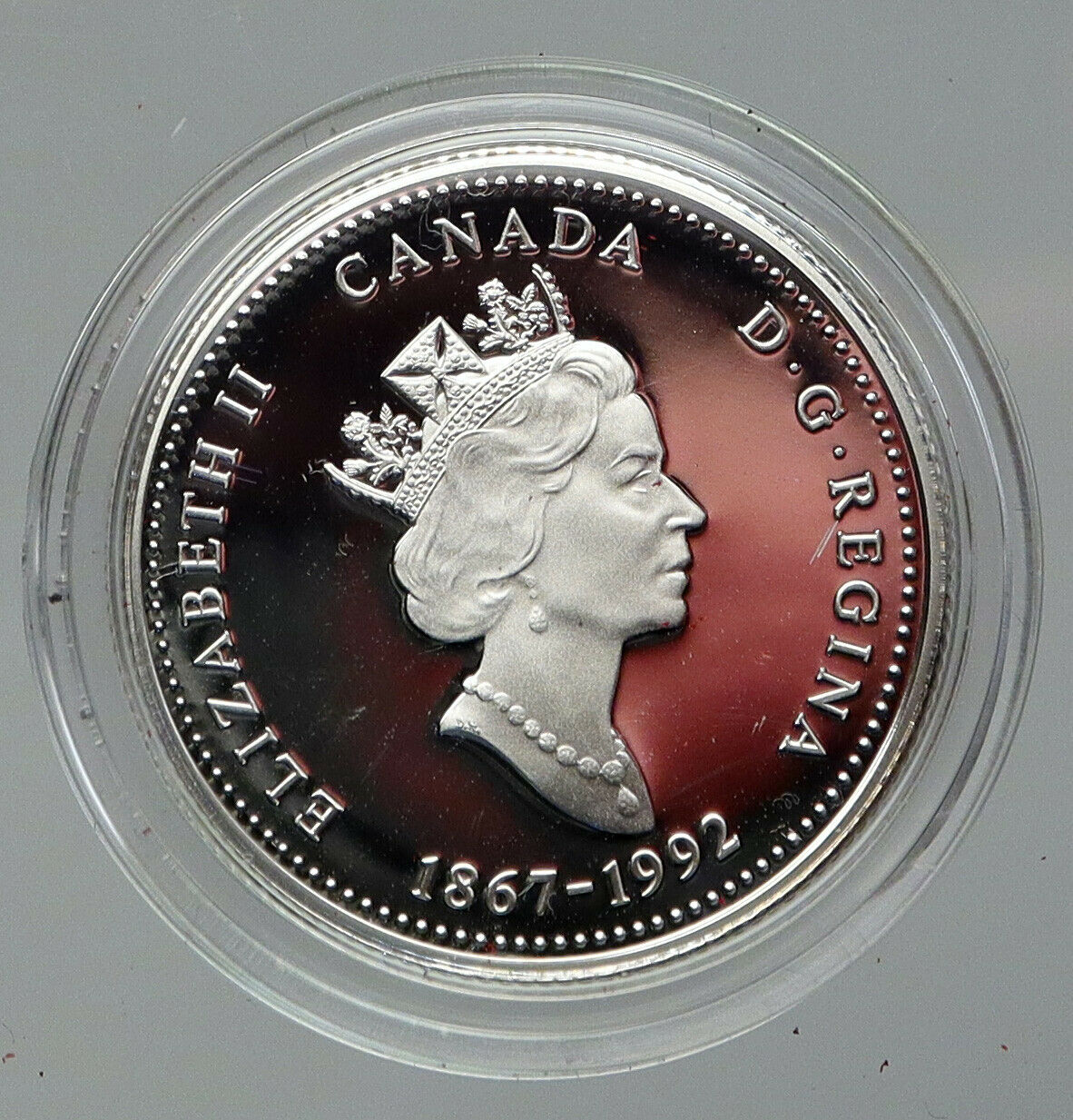 1992 CANADA QUEBEC PROVINCE Queen Elizabeth II Proof Silver 25 Cent Coin i92843