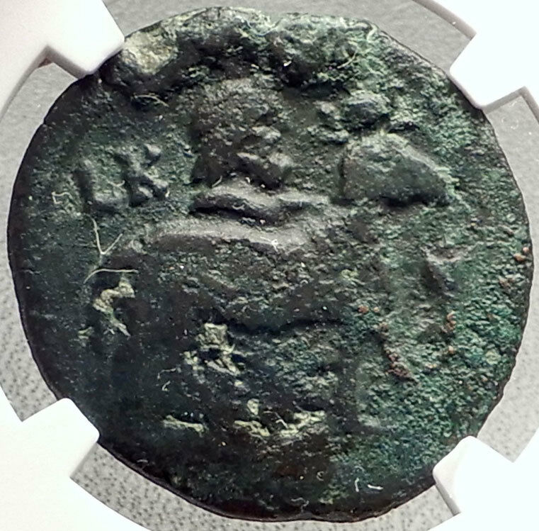 ANTONINUS PIUS Authentic Ancient Roman Coin w SERAPIS & RAM NGC Certified i69793