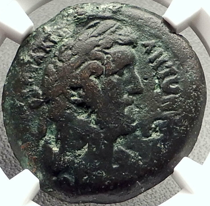 ANTONINUS PIUS Authentic Ancient Roman Coin w SERAPIS & RAM NGC Certified i69793