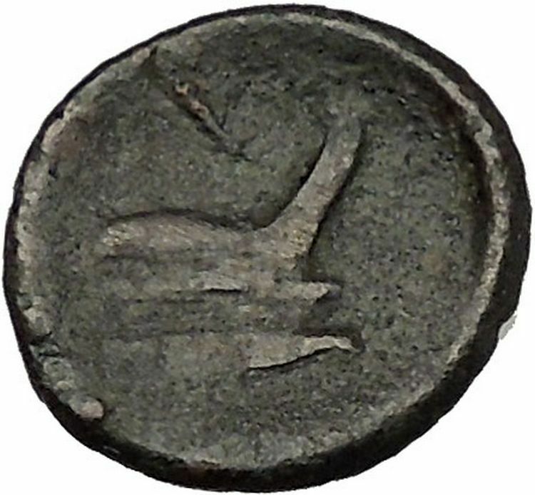 CHALKIS in EUBOEA 171BC RARE R2 Eagle Galley Authentic Ancient Greek Coin i53616