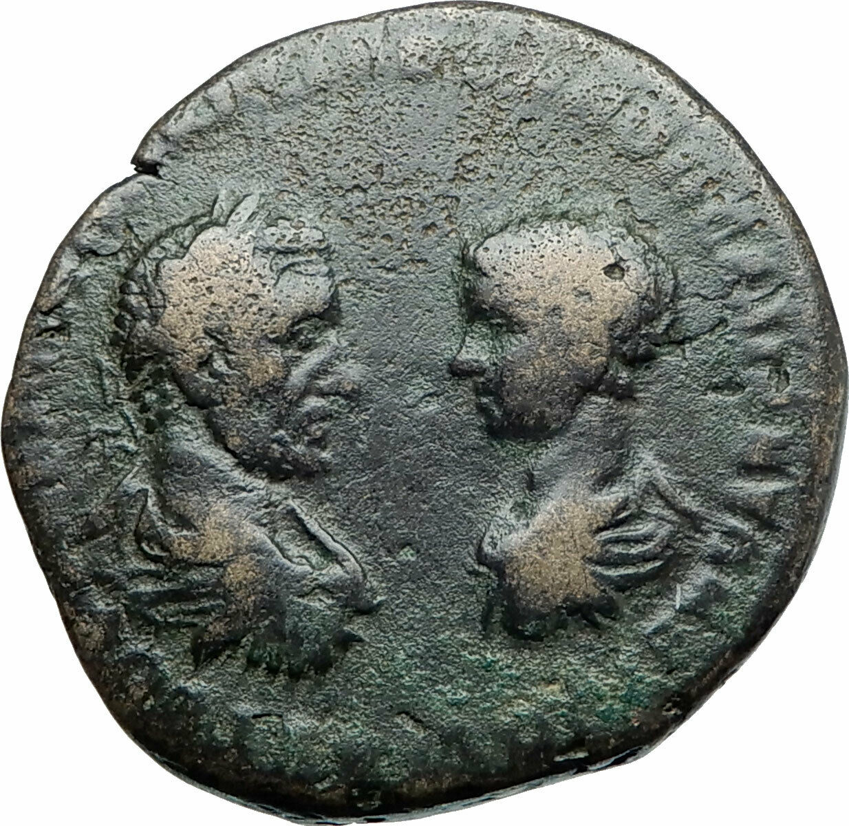 MACRINUS & SON DIADUMENIAN Ancient 217AD Marcianopolis Roman Coin SERAPIS i79933