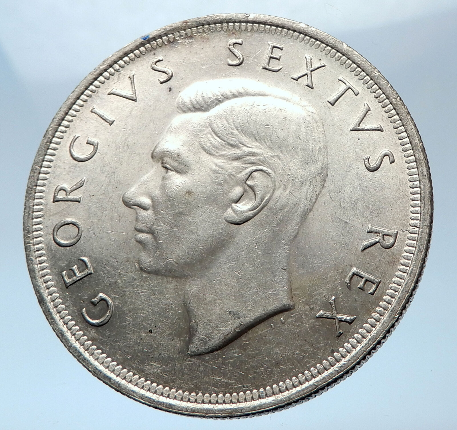 1952 SOUTH AFRICA 300th Cape Town Riebeeck w SHIP Silver 5 Shillings Coin i73874