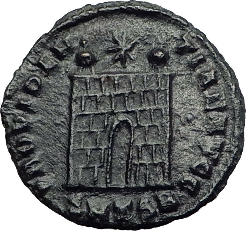 Constantine I the Great 326AD Ancient Roman Coin Military camp gate i63579