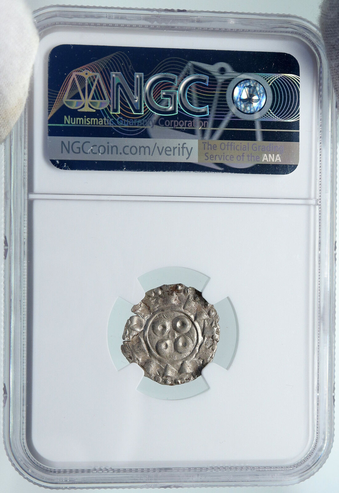 1100-1300 FRANCE Melgueil Maguelonne OLD Silver Denier Medieval Coin NGC i87150