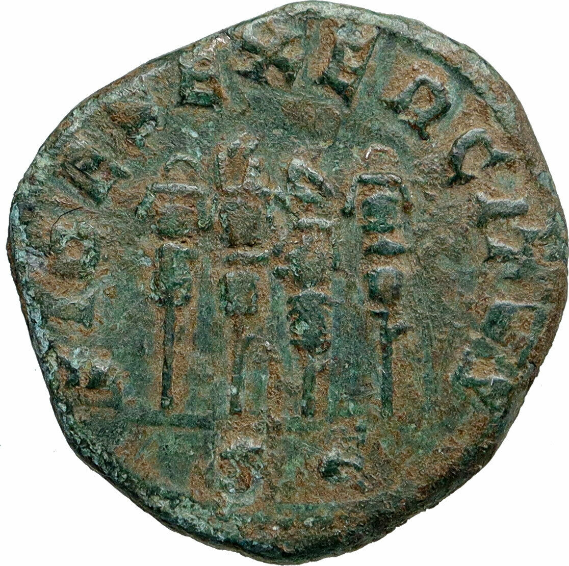 PHILIP I the Arab Authentic 244AD Rome Sestertius Roman Coin STANDARDS i86816