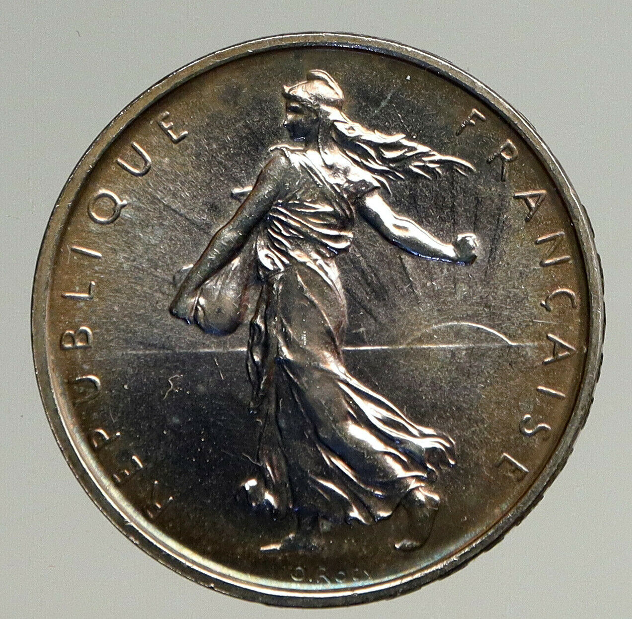 1964 FRANCE La Semeuse French SOWER WOMAN Old LARGE Silver 5 Francs Coin i93531