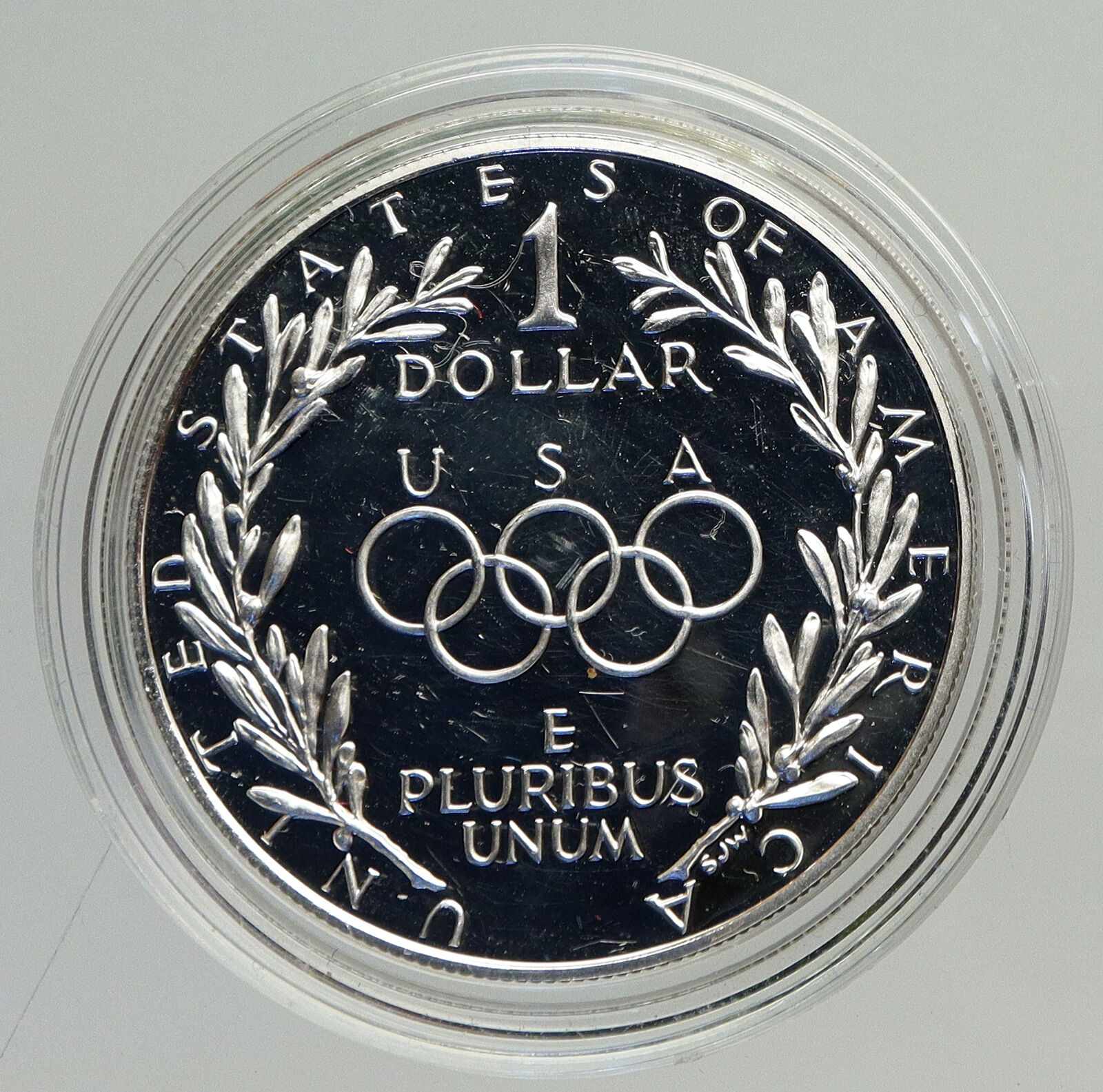 1988 S UNITED STATES US Olympics Seoul Korea OLD Proof SILVER Dollar Coin i94210