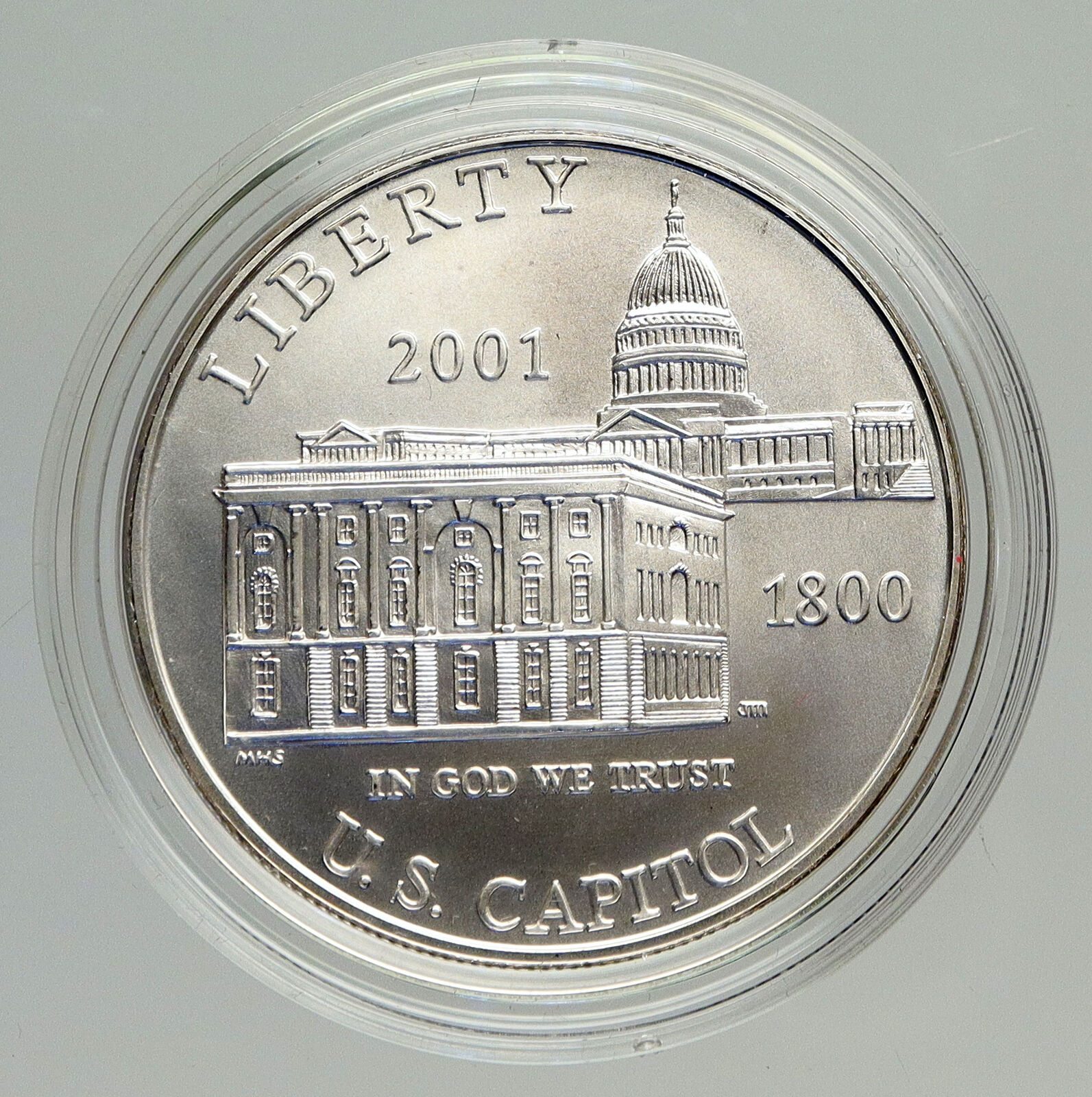 2001 United States Washington DC USA Capitol Building Silver Dollar Coin i94204