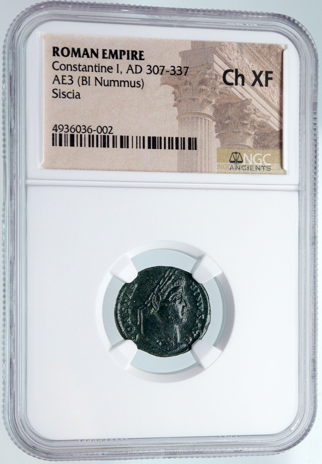 CONSTANTINE I the GREAT Authentic Ancient 328AD Roman Coin CAMP GATE NGC i89580