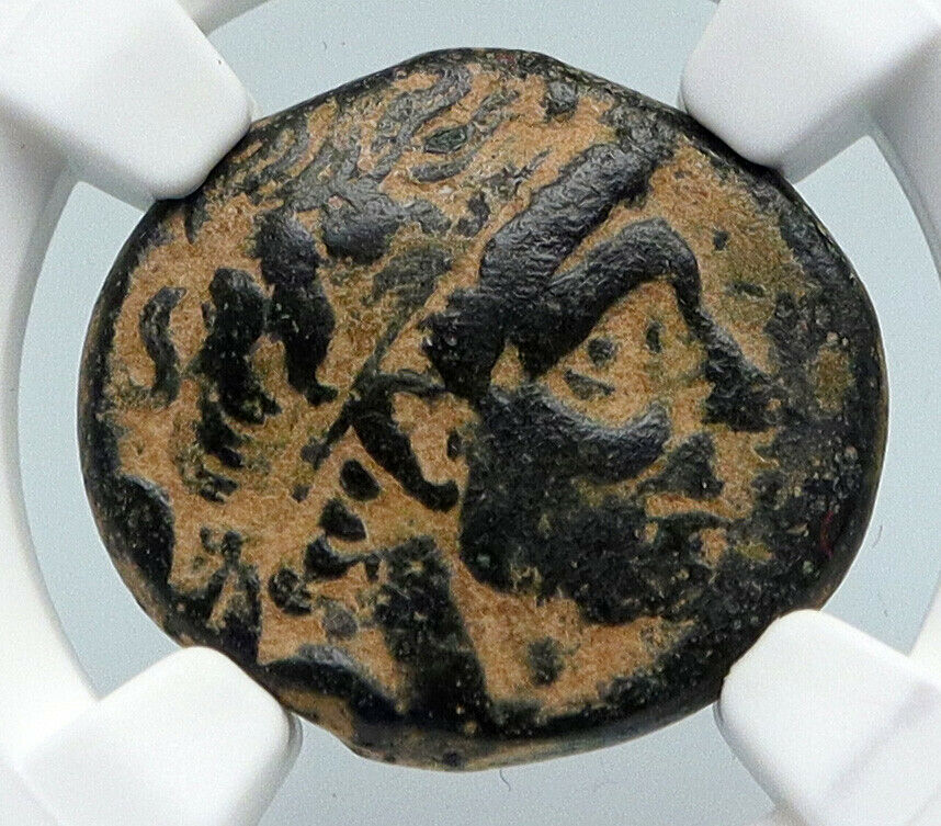 ANTIOCHOS I Soter 281BC Seleukid Authentic Ancient Greek Coin Apollo NGC i89550