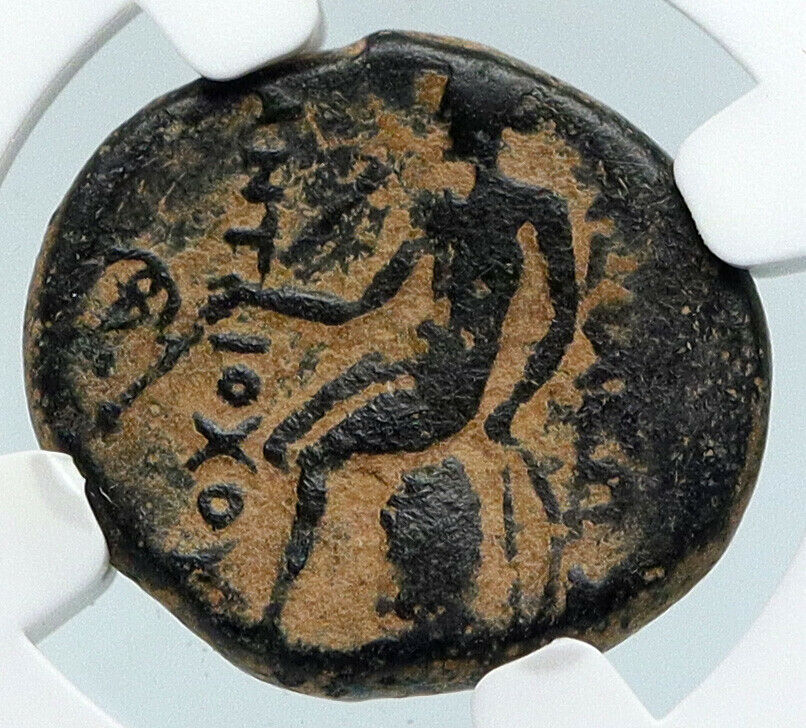 ANTIOCHOS I Soter 281BC Seleukid Authentic Ancient Greek Coin Apollo NGC i89550