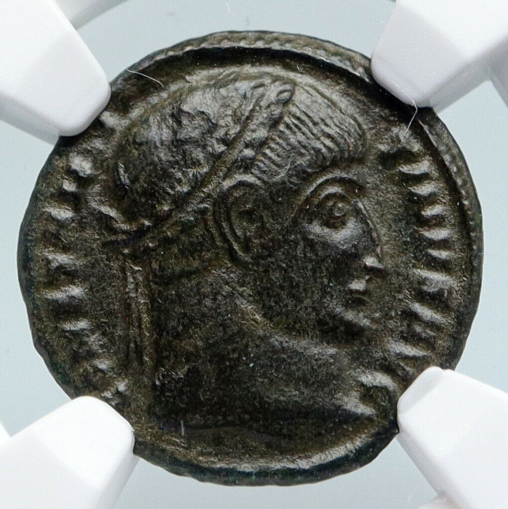 CONSTANTINE I the GREAT 320AD Thessalonica Ancient Roman NUMMUS Coin NGC i89579