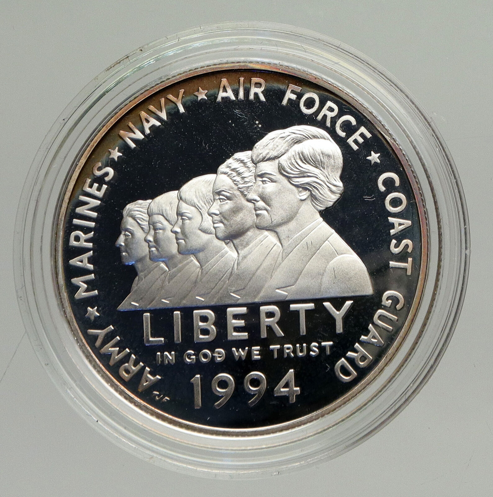 1994 P USA United States WOMEN in MILIITARY ARMY NAVY Proof Silver $ Coin i94220