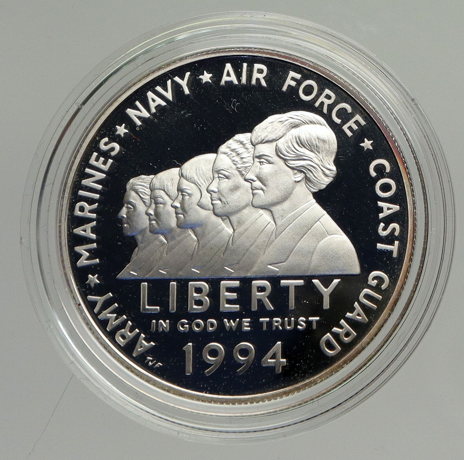 1994 P USA United States WOMEN in MILIITARY ARMY NAVY Proof Silver $ Coin i94222