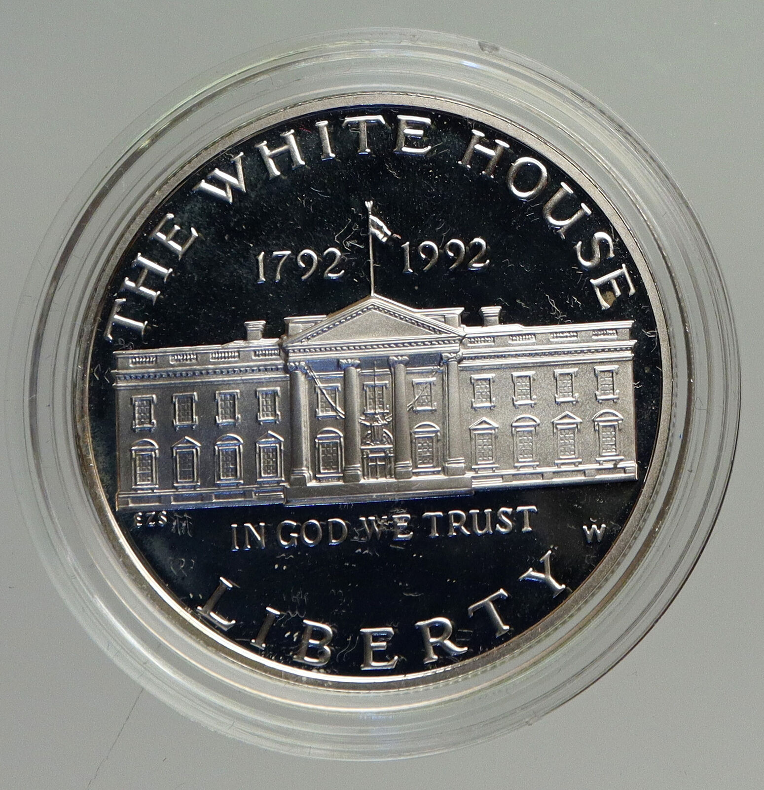 1992 W UNITED STATES USA White House Bicentenary Proof Silver Dollar Coin i94226