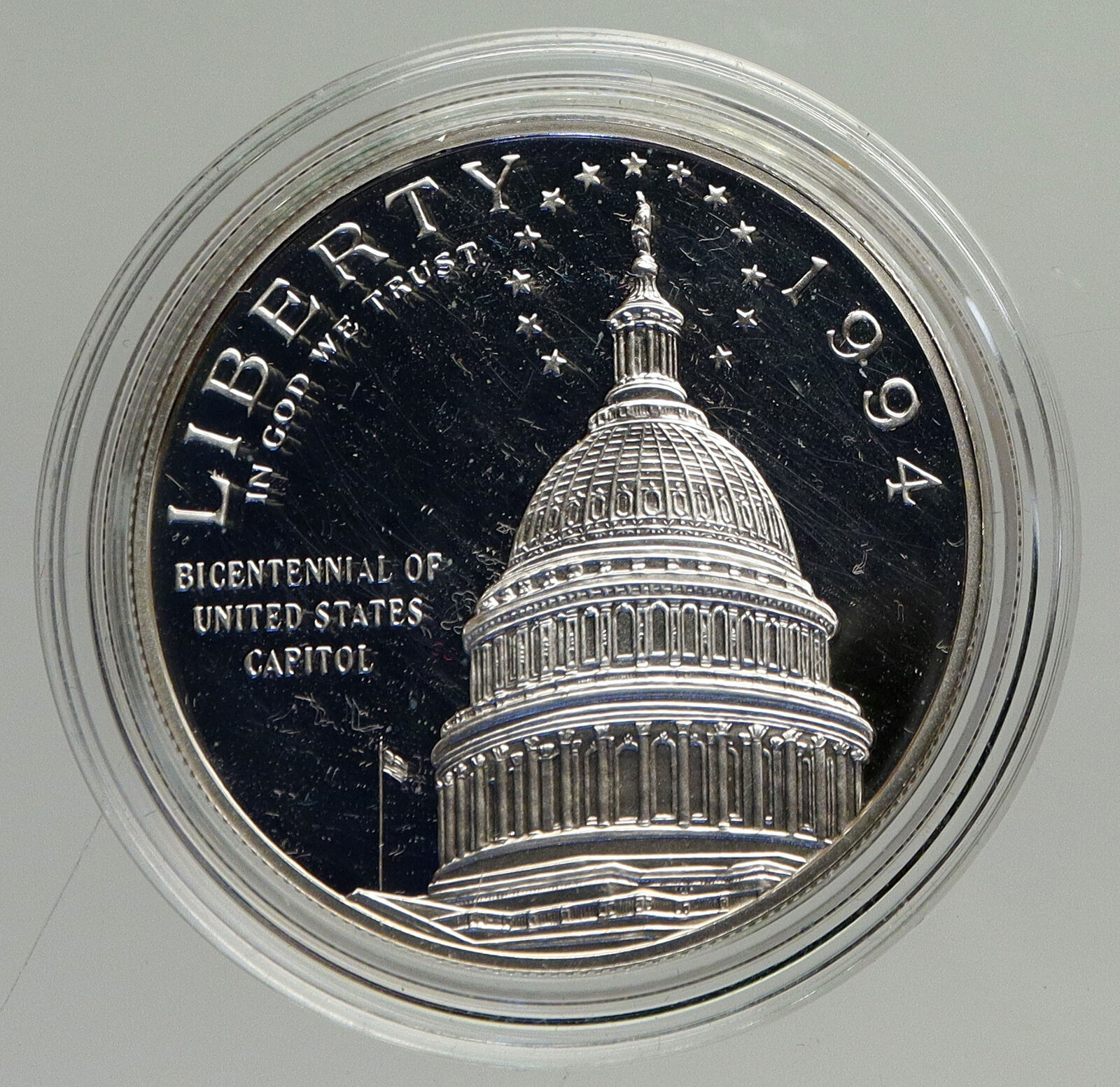 1994 United States Washington DC US Capitol 200Y Proof Silver Dollar Coin i94221