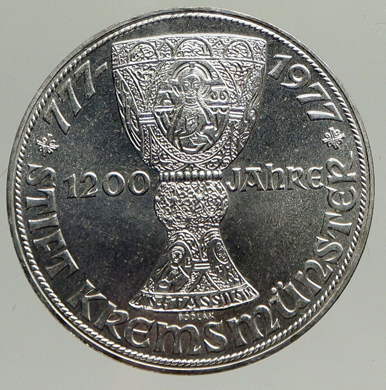 1977 AUSTRIA Kremsmunster Monastary VINTAGE OLD Silver 100 Schilling Coin i94229