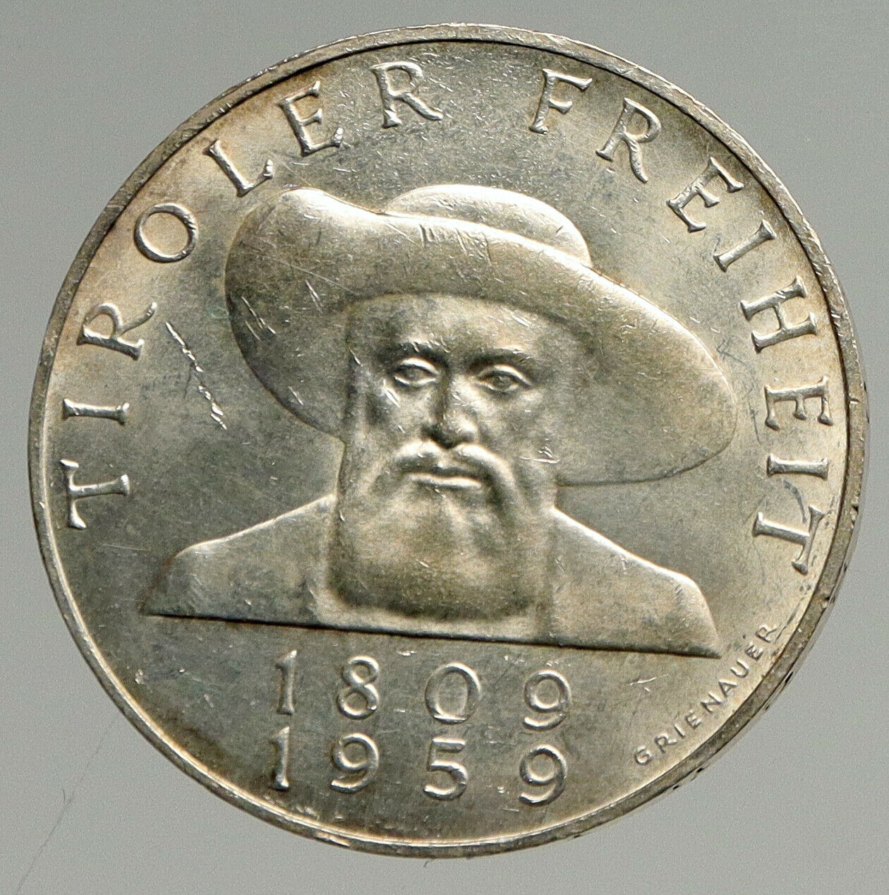 1959 AUSTRIA Tiroler Freiheit Liberation VINTAGE Silver 50 Shilling Coin i94278