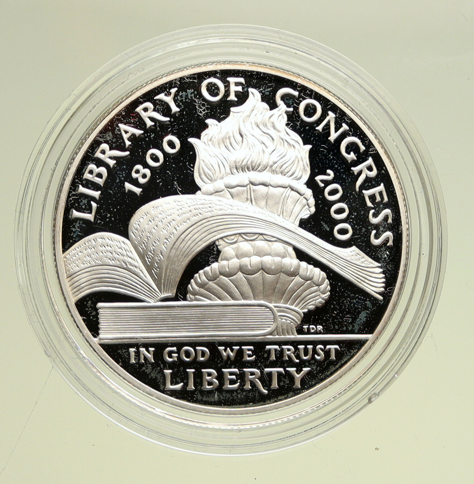 2000 P UNITED STATES Library of Congress TORCH BOOK PF Silver Dollar Coin i95104