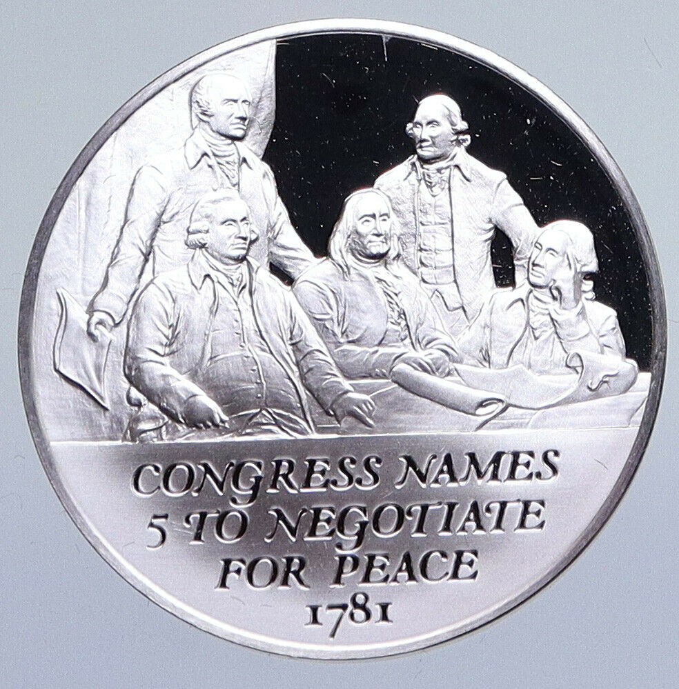 1970 United States REVOLUTION Congress 5 NEGOTIATORS Proof Silver Medal i94881