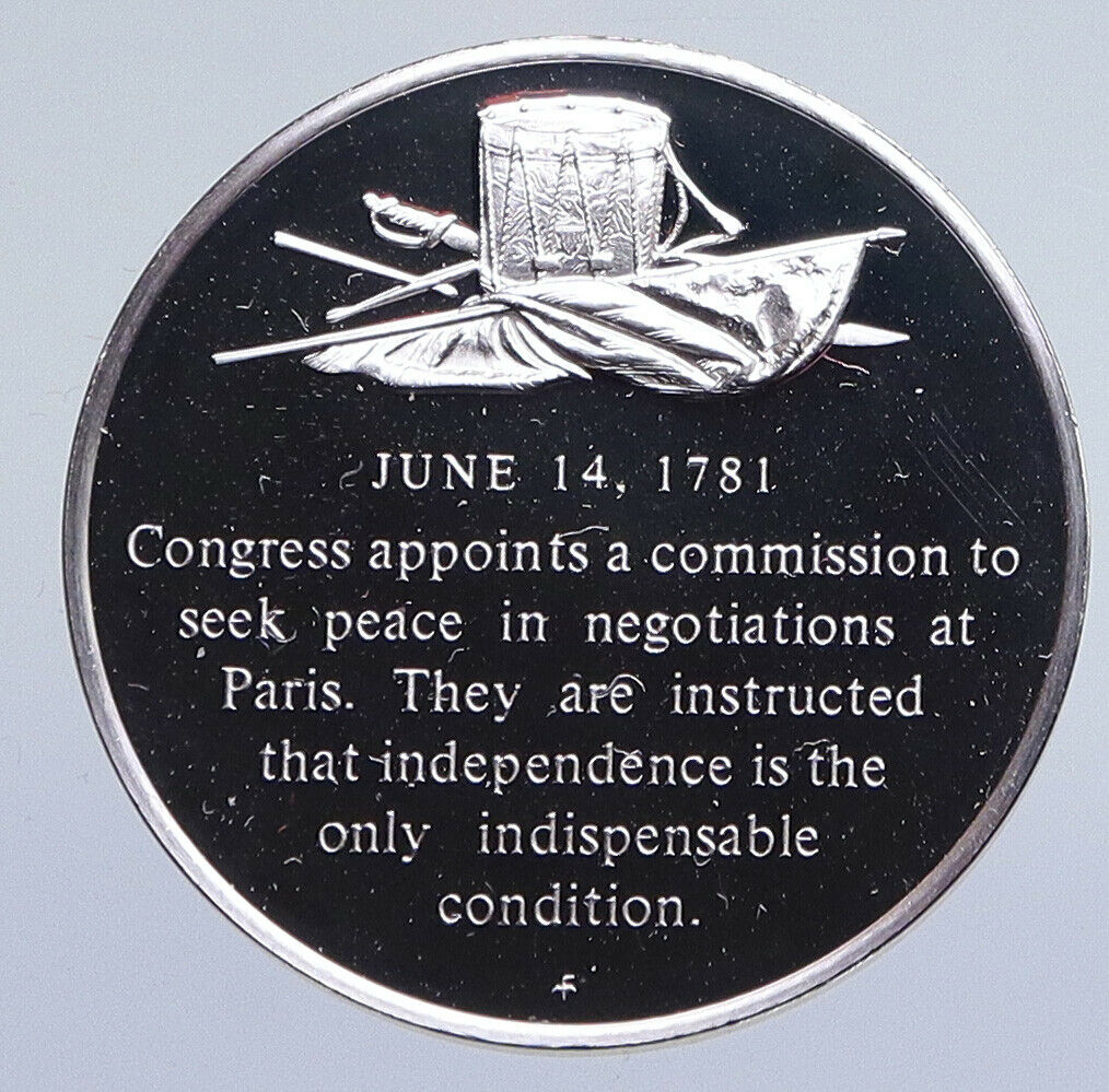 1970 United States REVOLUTION Congress 5 NEGOTIATORS Proof Silver Medal i94881