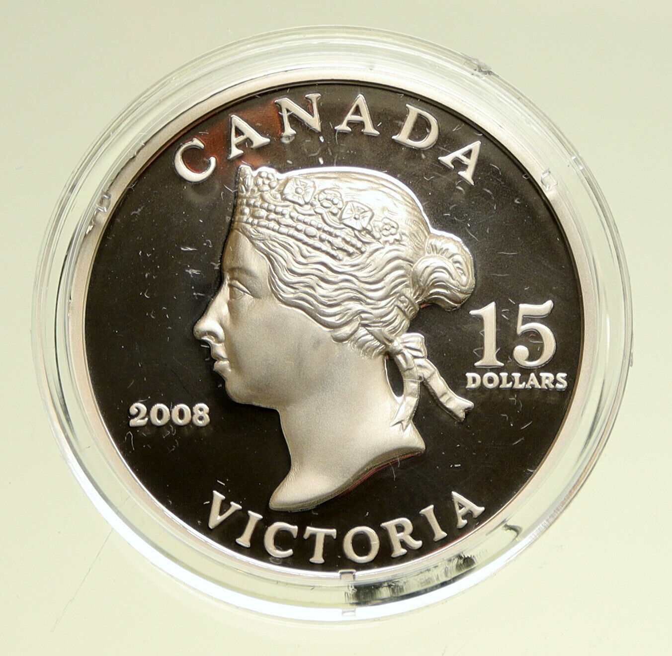 2008 CANADA UK Queen VICTORIA Vintage OLD Proof Silver 15 Dollars Coin i95116