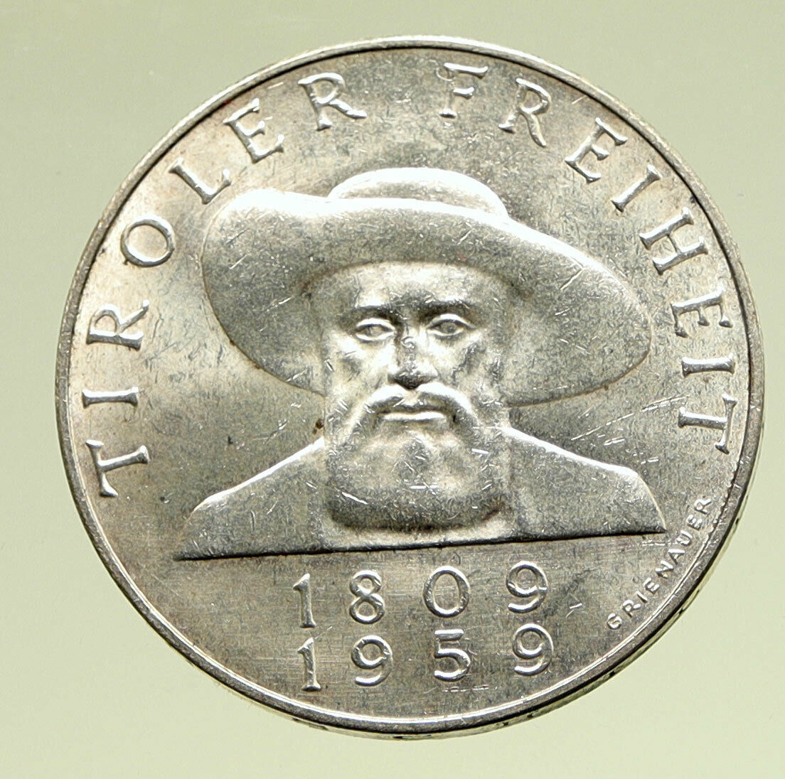 1959 AUSTRIA Tiroler Freiheit Liberation VINTAGE Silver 50 Shilling Coin i95161