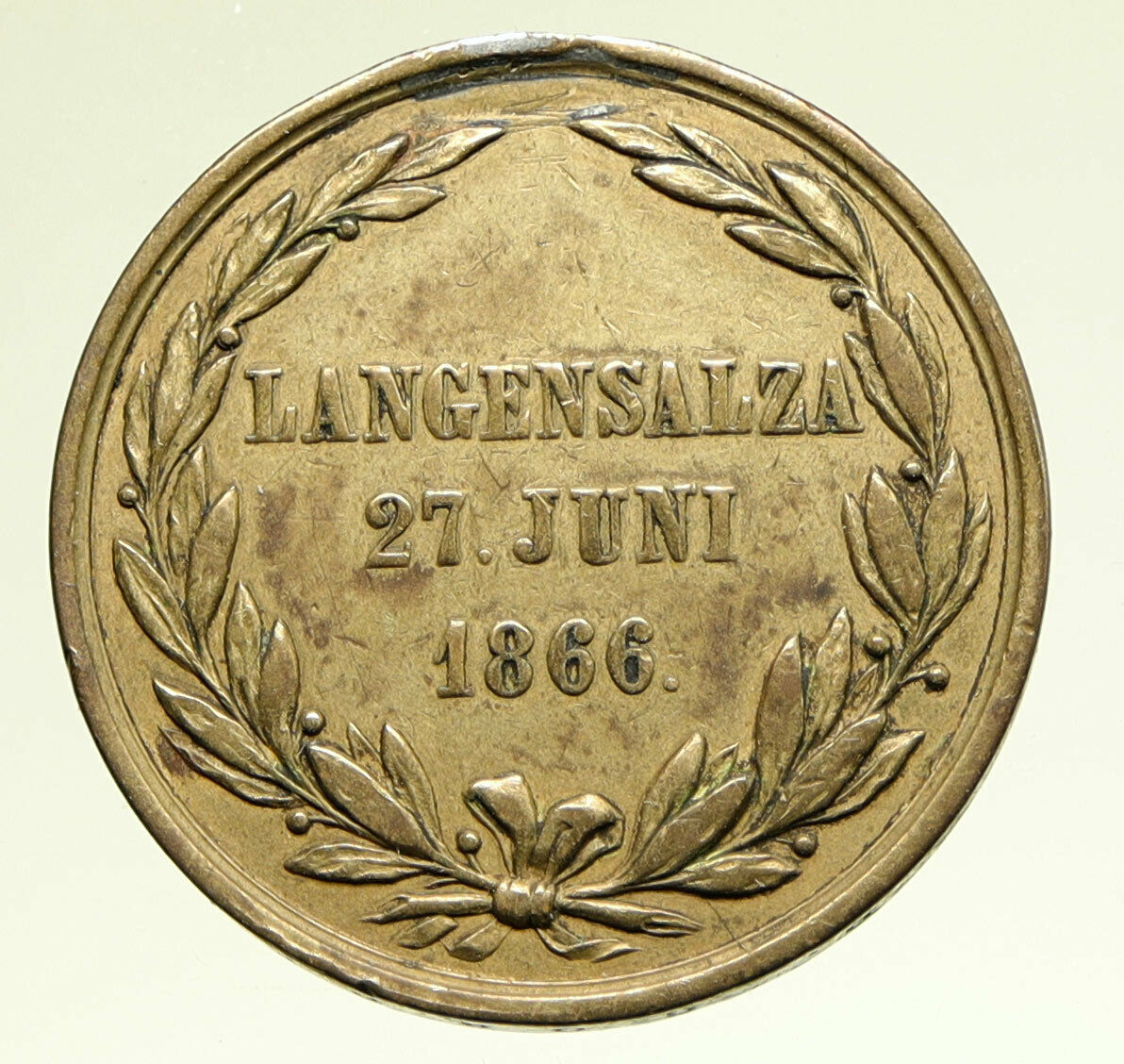 1866 HANNOVER GERMAN STATE KING GEORGE V Battle Langensalza Antique Medal i95180