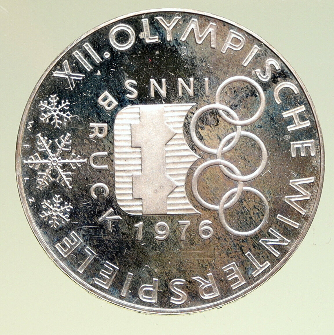 1976 AUSTRIA Innsbruck Winter OLYMPIC Games PRF Silver 100 Schilling Coin i95027