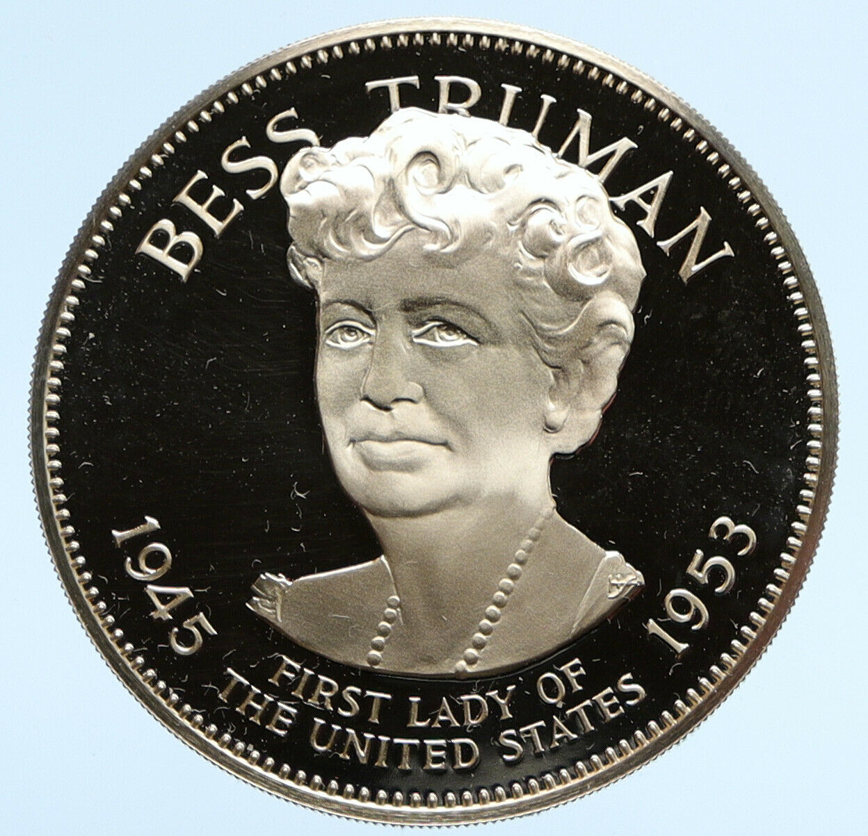 1972 FM US USA White House FIRST LADY Bess Truman OLD PROOF Silver Medal i95822