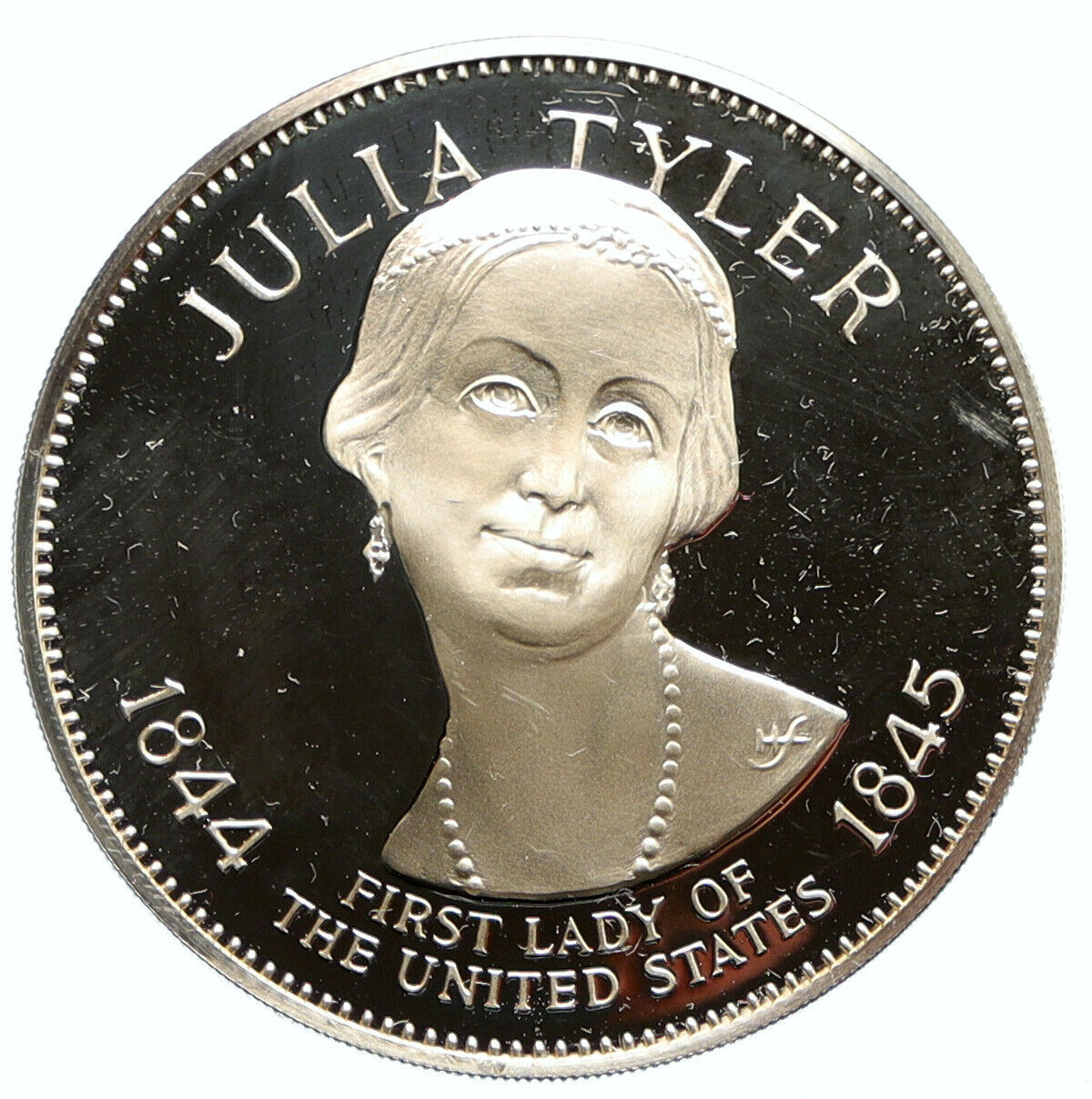 1972 FM US USA White House FIRST LADY Julia Tyler OLD PROOF Silver Medal i95817