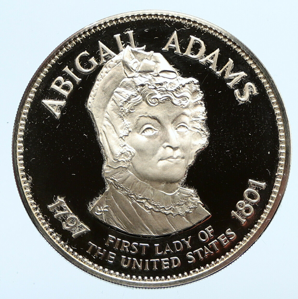 1972 FM US USA White House FIRST LADY Abigail Adams PROOF Silver Medal i95807