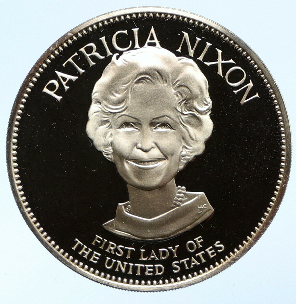 1972 FM US USA White House FIRST LADY Patricia Nixon PROOF Silver Medal i95814