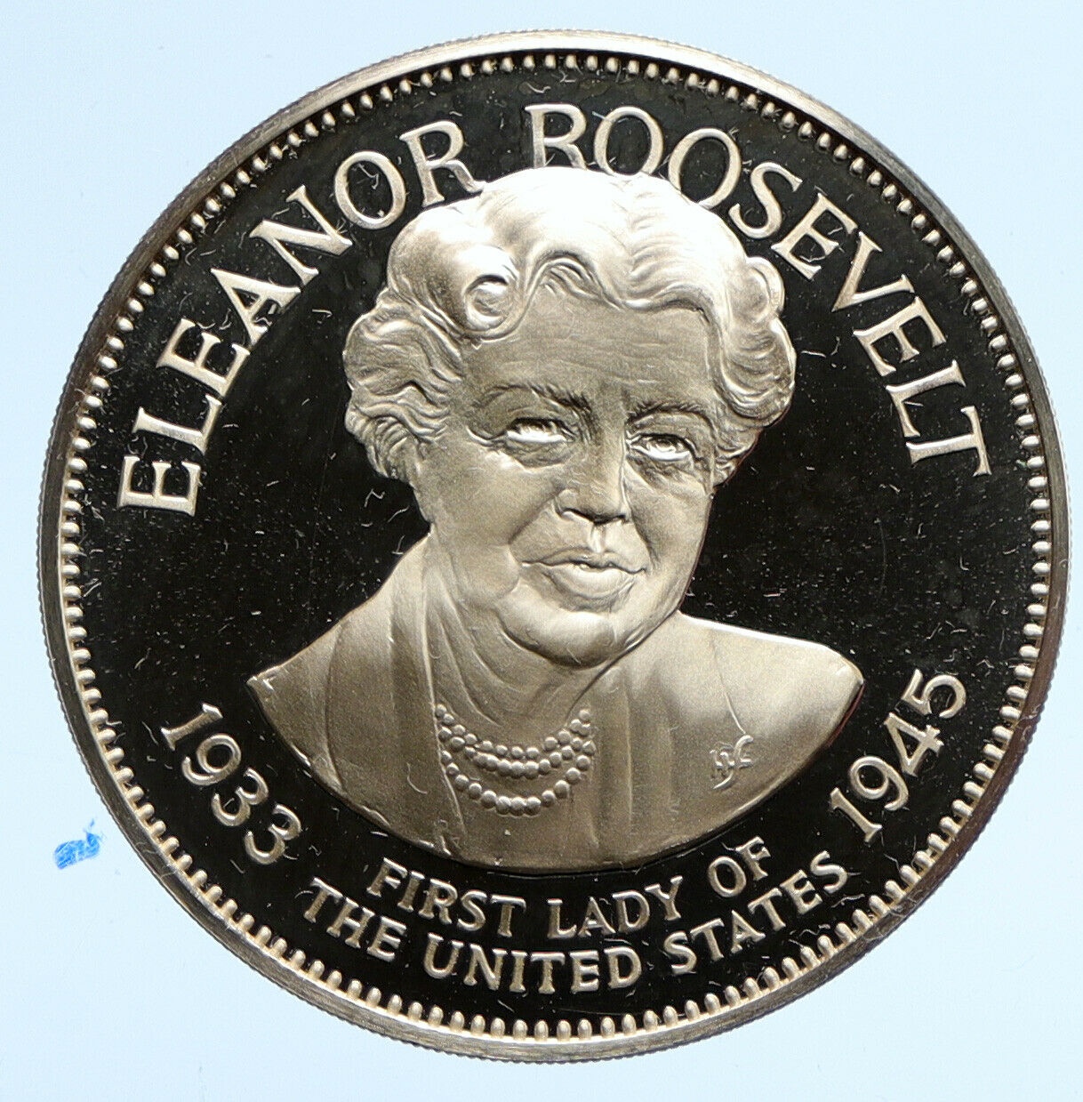 1972FM US USA White House FIRST LADY Eleanor Roosevelt PROOF Silver Medal i95832