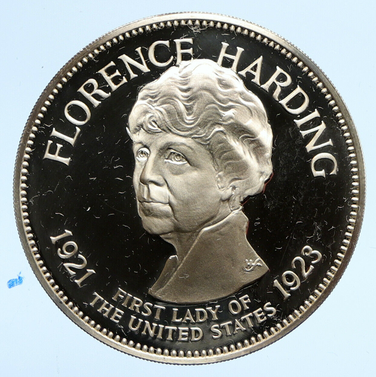 1972 FM US USA White House FIRST LADY Florence Harding PROOF Silver Medal i95835