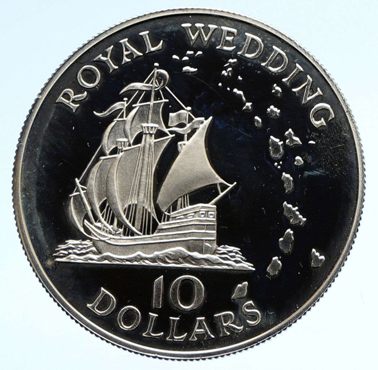 1981 BAHAMAS Wedding Prince Charles PRINCESS DIANA Proof Silver $10 Coin i95714