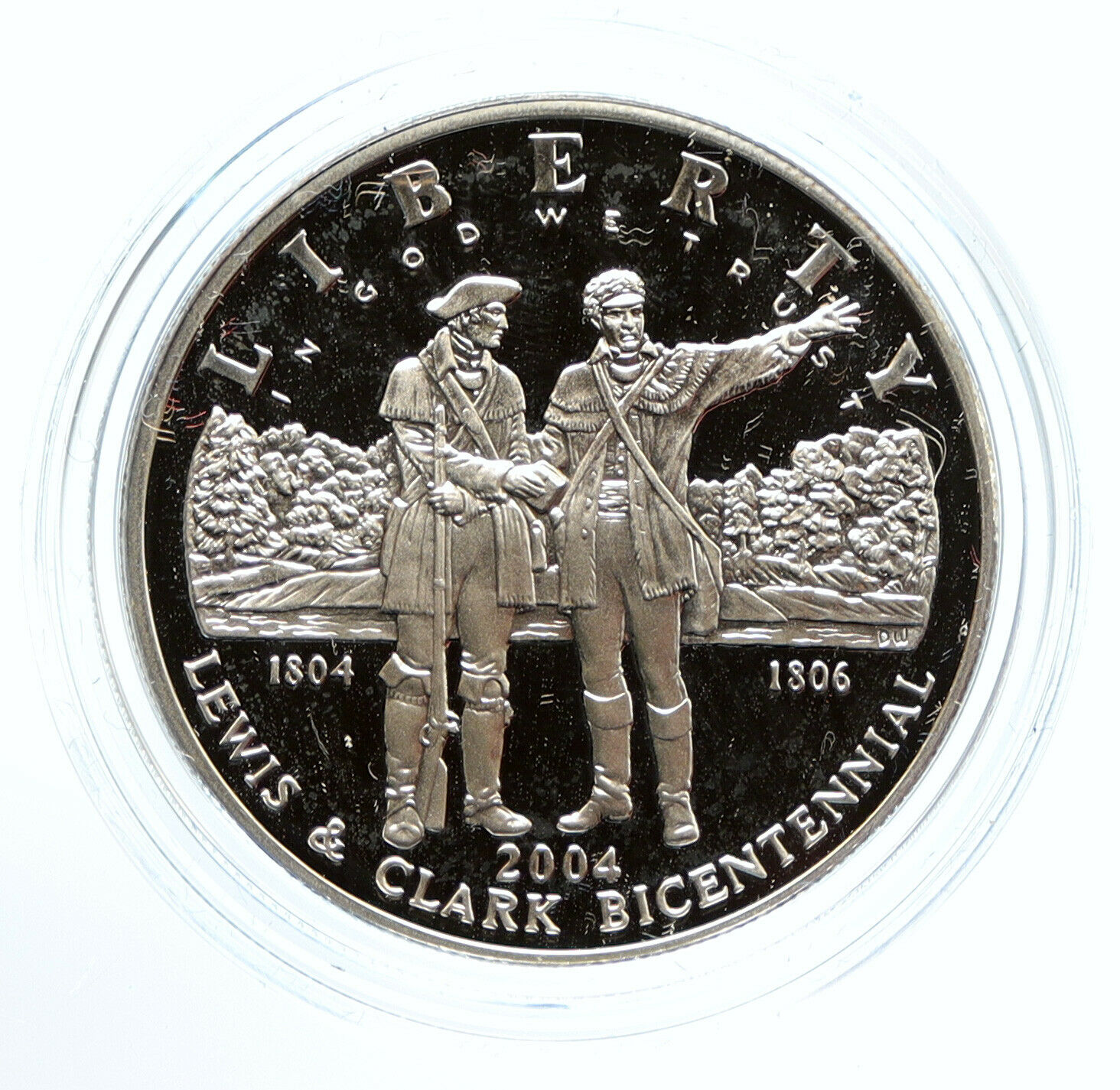 2004P UNITED STATES Lewis and Clark Expedition 200Y PF SILVER Dollar Coin i95915