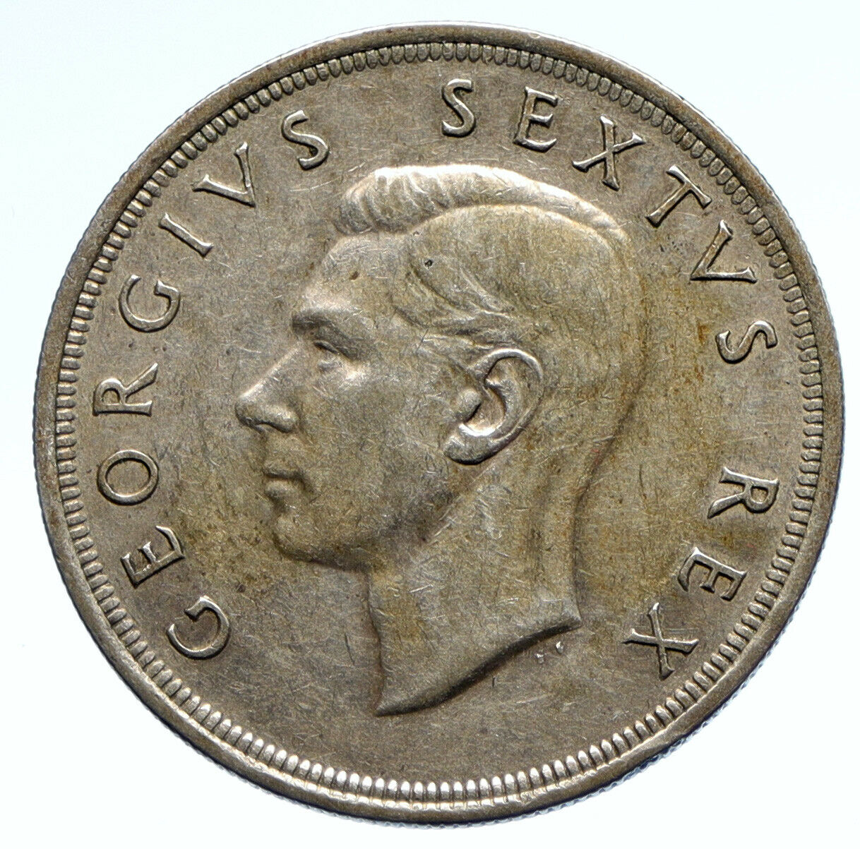 1952 SOUTH AFRICA 300th Cape Town Riebeeck w SHIP Silver 5 Shillings Coin i95677