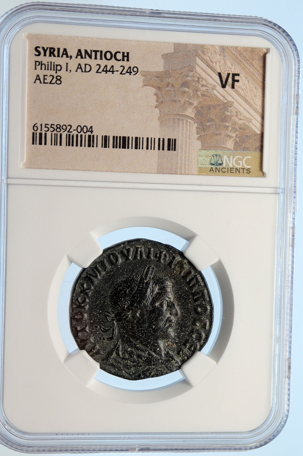 King PHILIP I the Arab - Ancient ANTIOCH Old Antique Roman Coin TYCHE NGC i95650