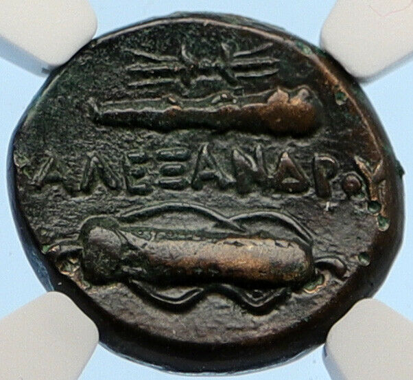 ALEXANDER III the GREAT Hercules Club Macedonia Ancient Greek Coin NGC i95640