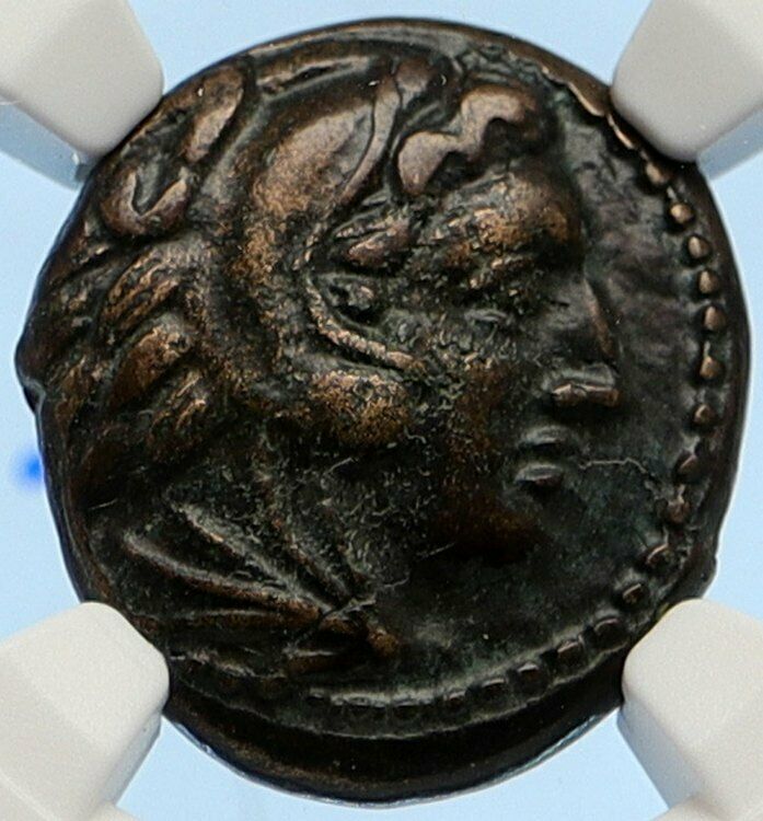 ALEXANDER III the Great LIFETIME 332BC Ancient Greek Coin Macedonia NGC i95636