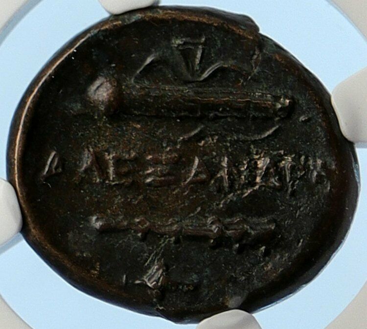 ALEXANDER III the Great LIFETIME 332BC Ancient Greek Coin Macedonia NGC i95636