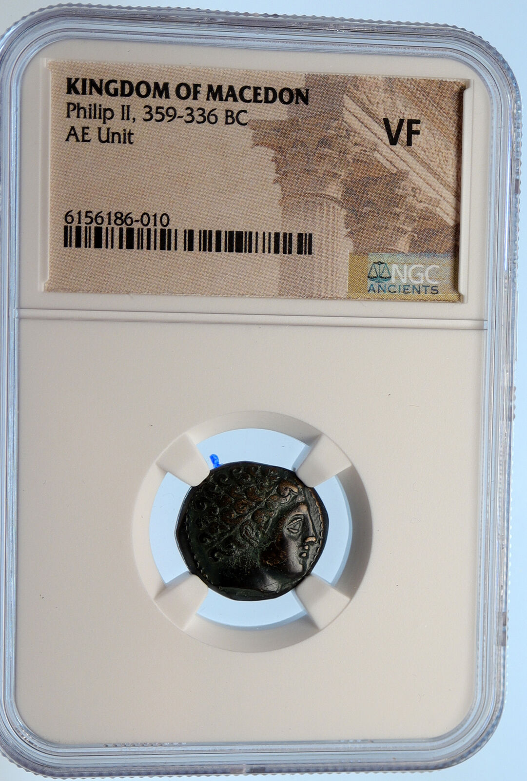 MACEDONIA of Philip II Ancient OLD Greek Coin Apollo OLYMPIC Horse NGC i95641