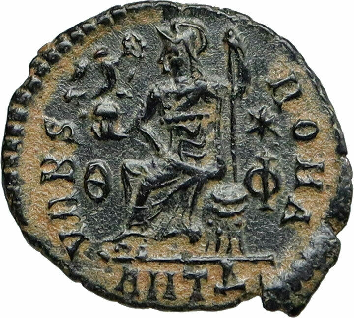 VALENTINIAN II 378AD Antioch Authentic Ancient Roman Coin VICTORY & ROMA i86737