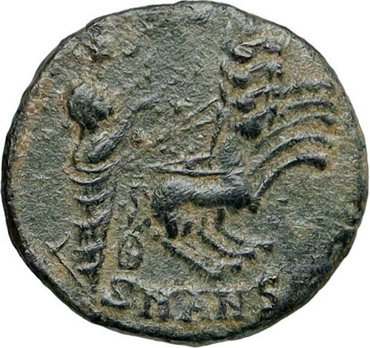 CONSTANTINE I the Great CHARIOT to GOD HAND in HEAVEN Ancient Roman Coin i86732