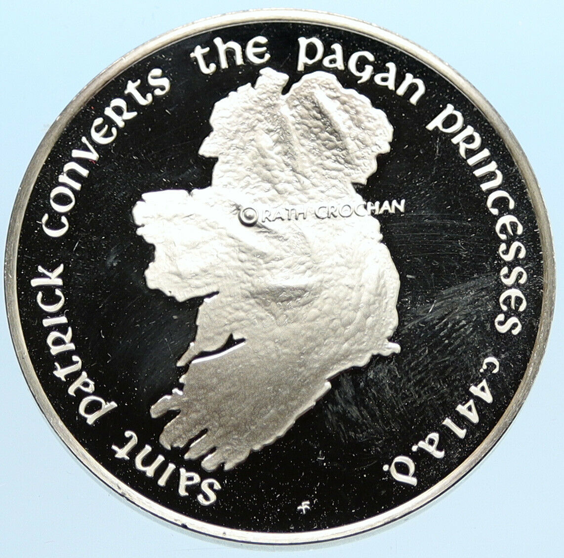 FM United States IRELAND St Patrick Paschal Proof Silver Religious Medal i96623