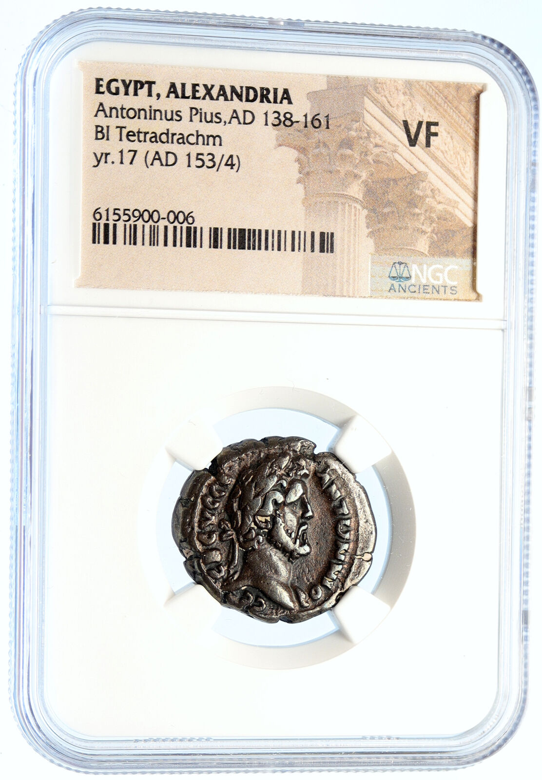 ANTONINUS PIUS Rome ANTIQUE Ancient OLD Roman Silver TETRADRACHM Coin NGC i94455