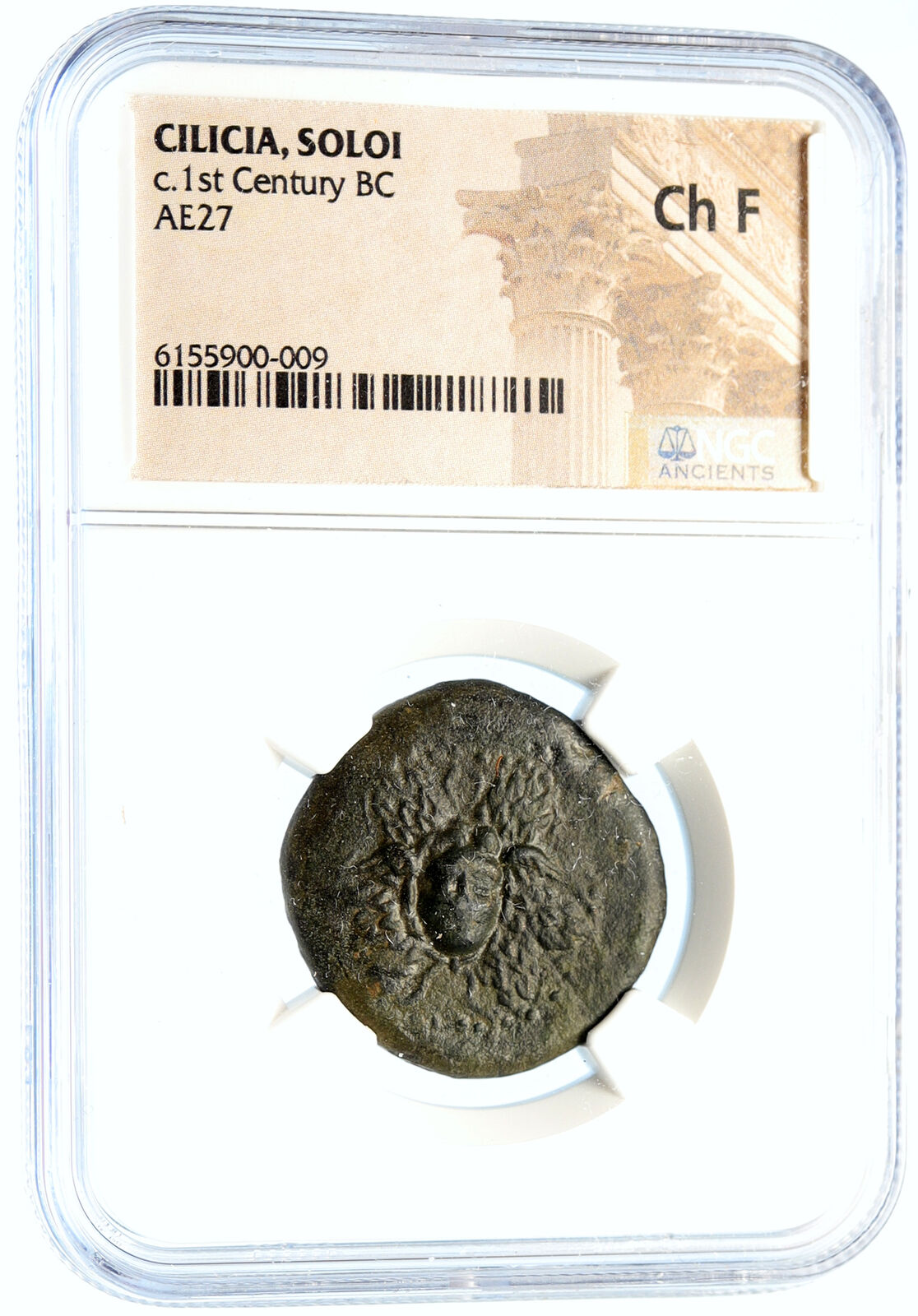 SOLOI in CILICIA Authentic Ancient 100BC Silver Greek Coin APHRODITE NGC i94458